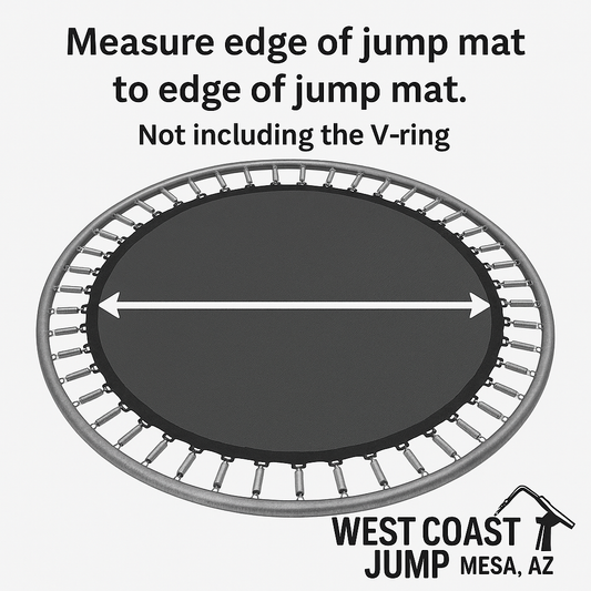 Round trampoline jump mat replacement measuring diagram
